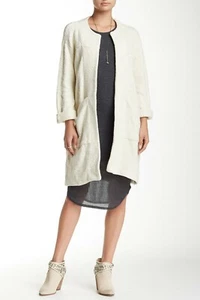 Urban Outfitters Women's Open Front Sweater Coat Cardigan in Oatmeal Size M - Picture 1 of 2