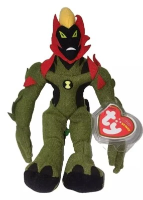 Ty Beanie Baby - SWAMPFIRE (Ben 10 Cartoon) UK Excl. NEW MWMTs Plush Stuffed Toy - Image 1 of 4