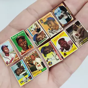 Hank Aaron #44 Mini Custom Baseball Card Set Rookie HOF Milwaukee Braves New! - Picture 1 of 9