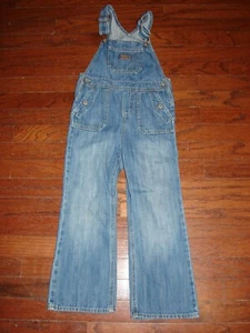 Oshkosh B'Gosh Girls 6 Vestbak Overalls Blue cotton denim jeans bib pocket - Picture 1 of 4