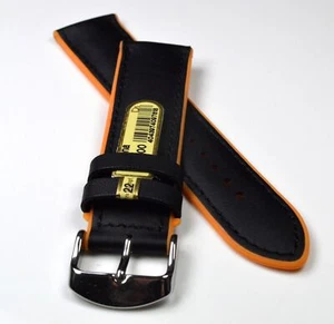 Modelo Di híbrido 22 mm - Daytona cuero/silicona 1250-4522 negro naranja - Imagen 1 de 2
