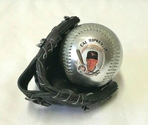 CAL RIPKEN JR. 2001 Career Summary Rare Silver Fotoball Baseball w/Glove Orioles