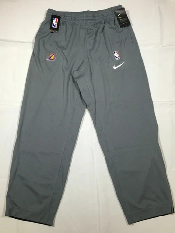 Los Angeles Lakers NIKE NBA Men's Player Issue Travel Knit Pant Dri Fit Grey Cover