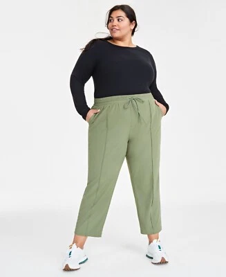 On 34th Plus Size Drawstring Commuter Pants SZ 3X Olivine - Image 1 of 3