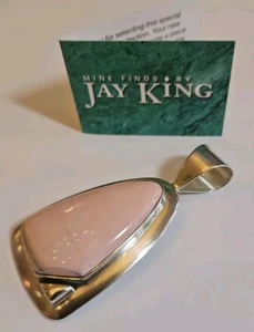 Jay King Sterling Silver 925~Rose Quartz Pendant~Desert Rose Trading DTR - Picture 1 of 8