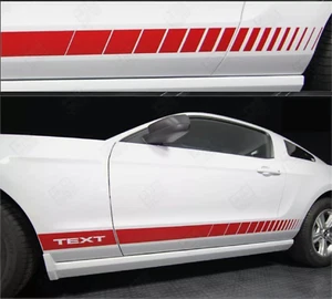 Fits Ford Mustang Rocker Side Stripes Graphics Any Year Any Model Decals - Bild 1 von 4