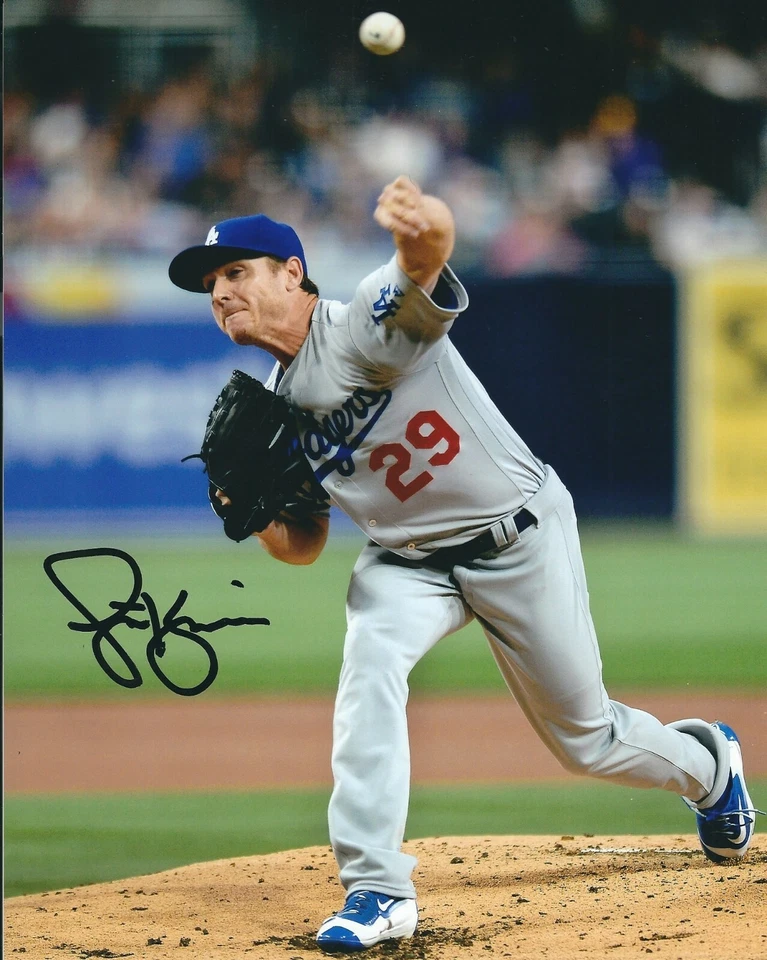 Foto autografiada firmada por Scott Kazmir de los Dodgers de Los Ángeles - Certificado de autenticidad Foto 1 de 1