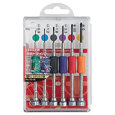 VESSEL precision screwdriver 6pcs TD-56 From Japan - Image 1 of 4