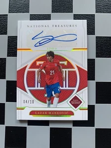 2022 Panini National Treasures Road FIFA World Cup Auto Lazar Markovic Gold /10 - Bild 1 von 2