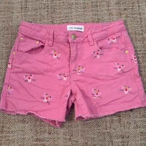 Desigual Pink Panther Cut Off Denim Shorts size 11/12 - Picture 1 of 6