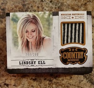 2014 Lindsay Ell Panini Country MUsic Musician Materials Card #M-TC # 289/299