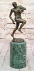 Bronze Sculpture Collectible Sports Union League Rugby Football Player Figure NR