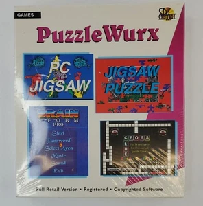Vintage GameWurx PuzzleWurx CD Odissey For Windows IBM Comp Jigsaw Crosswords - Picture 1 of 12