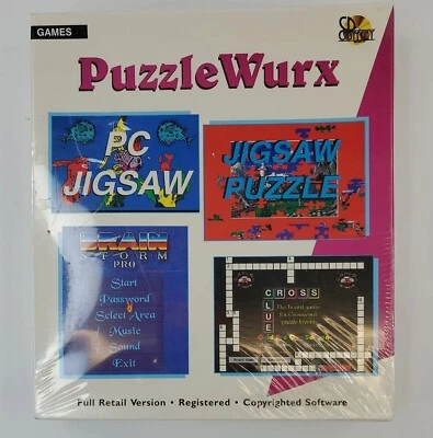 Vintage GameWurx PuzzleWurx CD Odissey For Windows IBM Comp Jigsaw Crosswords - Image 1 of 4