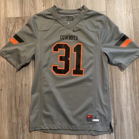 Nike Oklahoma State Cowboys Gray #31 Size S Football Jersey Cover