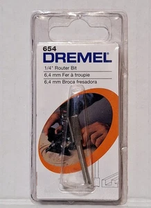 Genuine Dremel Brand Part #654 Straight 1/4” Router Routing Bit New in Pack - Picture 1 of 3