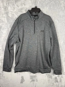 Pullover Under Armour Para Hombre Grande Gris Cuarto Cremallera Golf Rendimiento Polar 1/4 - Imagen 1 de 5