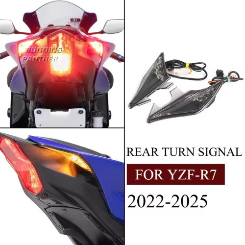 Luces de freno LED integradas con luces intermitentes PARA YAMAHA YZF R7 2022-2025 Foto 1 de 4