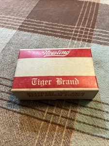 NEU Vintage Schachtel mit 100 Noesting Tiger Marke Edelstein Nr. 1 Büroklammern Schnapsoptik  - Bild 1 von 6