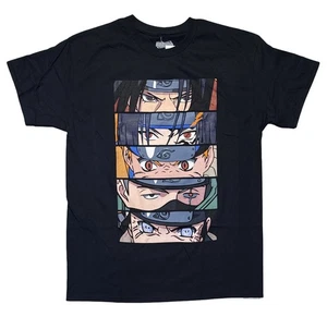 Viz Media Naruto Stacked Eyes T-Shirt Herren Schwarz Grafikdruck XL Neu mit Etikett - Bild 1 von 2