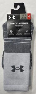 Under Armour UA Cold Weather Boot Socks Wool Blend Halo Gray Large FREE SHIP $25 - Picture 1 of 7