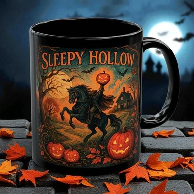 Sleepy Hollow Coffee Mug , Headless Horseman Halloween Cup, Gothic Horror Gift - Image 1 of 4