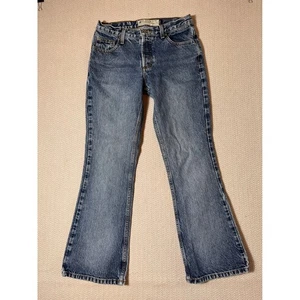 American Eagle Damen Kick Boot Distressed Medium Wash Jeans Größe 2 kurz - Bild 1 von 10