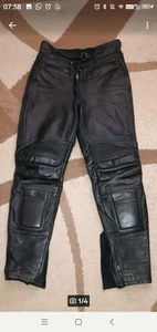 Motorradhose Bikerhose Echtleder Raberg schwarz - Bild 1 von 4