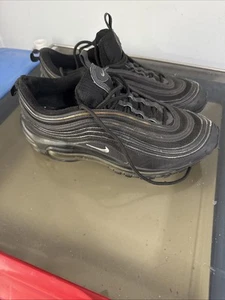 Boys Nike Air Max 97 GS Triple Black Anthracite Sneakers 7Y Youth 921522-011 - Picture 1 of 8
