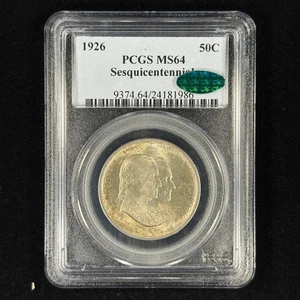 1926 50C MS64 PCGS CAC Sesquicentennial Commemorative Half Dollar - Nice Coin PQ - Picture 1 of 4
