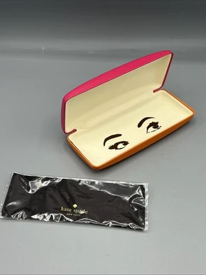Estuche Gafas de Sol Kate Spade con Paño de Limpieza Rosa y Naranja Modelo Viaje Moda Foto 1 de 4