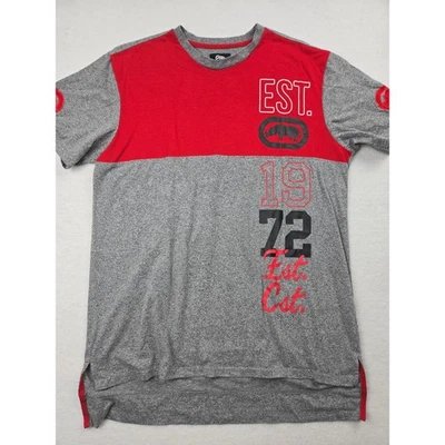 Ecko Unltd Mens XL Red Gray Est 1972 Graphic T Shirt Cotton Polyester - Image 1 of 4