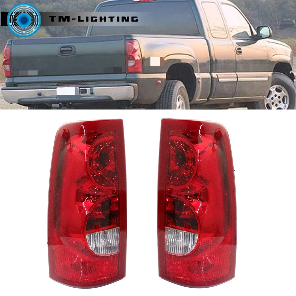 For 2003-2006 Chevrolet Silverado 1500 2500 3500 HD Pair Tail Lights Brake Lamps - Image 1 of 4