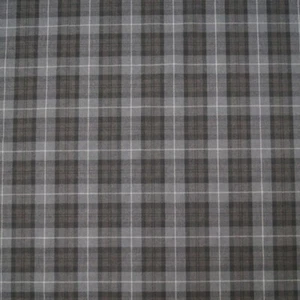 Polyviscose Tartan Fabric Fashion Light Dark Grey 80 Scottish Plaid Check Woven - Picture 1 of 3