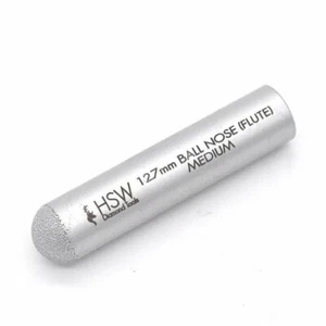 1/2" (12.7mm) Vacuum Brazed Diamond Drainer Groove Fluting Router Bit - Medium - Picture 1 of 2