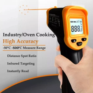 Laser Infrared Thermometer Temperature Gun Pizza Oven Cooking Barbecue Grilling - Picture 1 of 13
