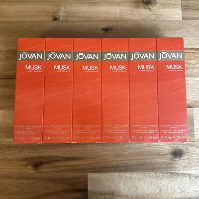 PACK 6 Jovan Musk Mujer Perfume Concentrado Colonia Spray por Coty 59 ml/2 fl oz Foto 1 de 4