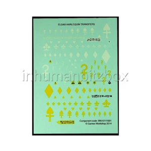 DEC26 DECALCO TRANSFER SHEET ELDAR HARLEQUIN 7*10 WARHAMMER 40000 - Picture 1 of 1