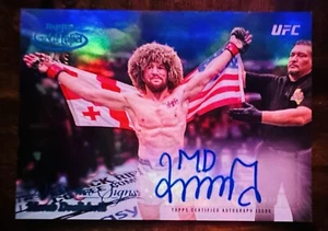 Merab Dvalishvili Distinctive Signs Auto 40/49 2024 Topps Gold Label UFC #DSS-MD - Picture 1 of 8