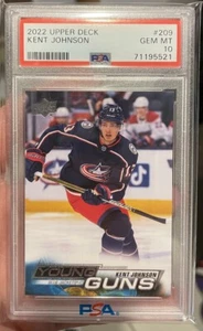 2022 Upper Deck Young Guns #209 Kent Johnson PSA 10 - Picture 1 of 2