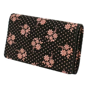 Indenya Inden Business Card Holder Large Capacity Deerskin Black Pink  Japan New - Picture 1 of 4