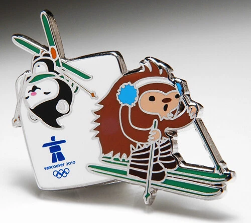 2010 VANCOUVER OLYMPIC PIN MASCOTS FREESTYLE SKIING Milan Cortina 2026 TRADER - Image 1 of 1