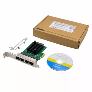 4 Port Gigabit Ethernet PCI-e PCIe x1 Network Adapter Card NIC Realtek Chipset - Picture 1 of 6