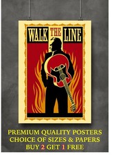 Walk The Line Johnny Cash Classic Movie Large Poster Art Print Gift A0 A1 A2 A3
