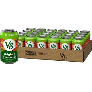 V8 Original 100% Vegetable Juice, Vegetable Blend with Tomato Juice Pack of 24 - Picture 1 of 6
