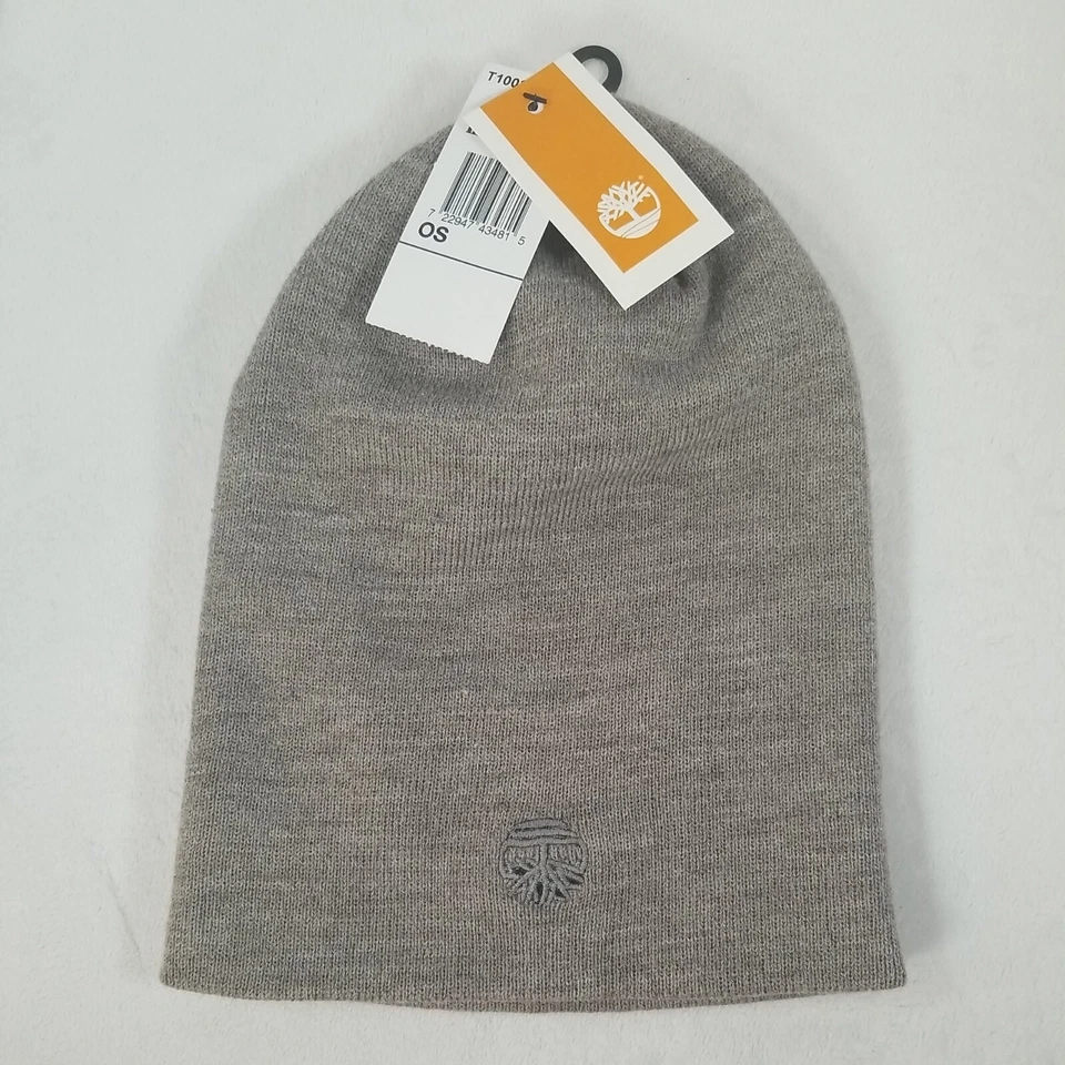 Timberland Men's Cuffed Watch Cap Beanie Hat Grey (T100358C-C81) One Size