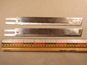 2 pz lame vintage Eastman macchina da taglio dritta coltello tessuto in pelle - Foto 1 di 6