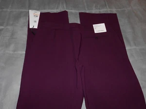 NEW CALVIN KLEIN size 2 dress pants 29 x 32 MODERN FIT wine STRETCH women's - Picture 1 of 12