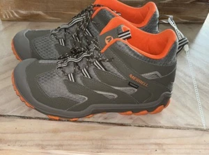 Herren Merrell grau orange Wanderschuh Stil MK262177 leicht gebraucht Größe 7 M Stiefel - Bild 1 von 5