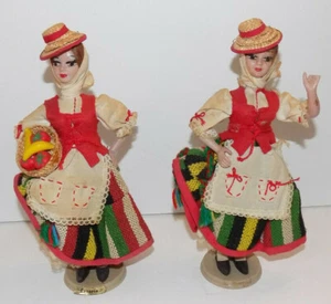 Juego de 2 Muñecas Muneca Artesania Beibi Vintage Hechas en España - Imagen 1 de 4